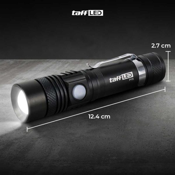 TaffLED Senter LED USB Rechargeable XML-T6 6200 Lumens 10W - P15