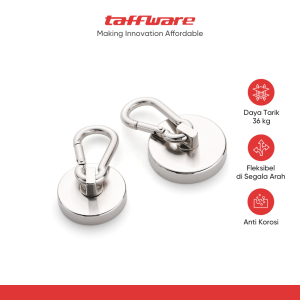 Taffware Magnet Gantungan Serbaguna Carabiner Hook Neodymium 36kg - L32