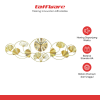 TaffHOME Jam Dinding Besi Elegan Ginkgo Biloba Silent Movement 120cm - LZ-43