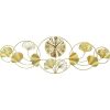 TaffHOME Jam Dinding Besi Elegan Ginkgo Biloba Silent Movement 120cm - LZ-43