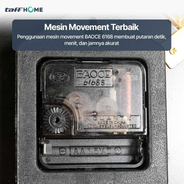 TaffHOME Jam Dinding Besi Sunflower Silent Movement 45cm - WM-45