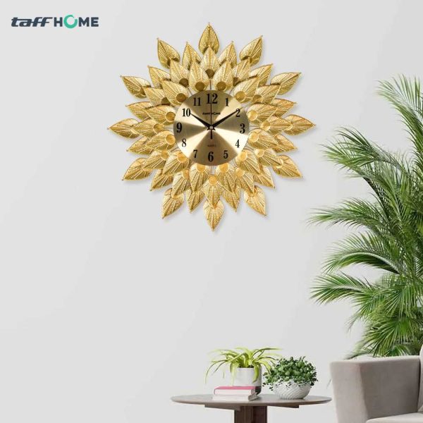 TaffHOME Jam Dinding Besi Sunflower Silent Movement 45cm - WM-45