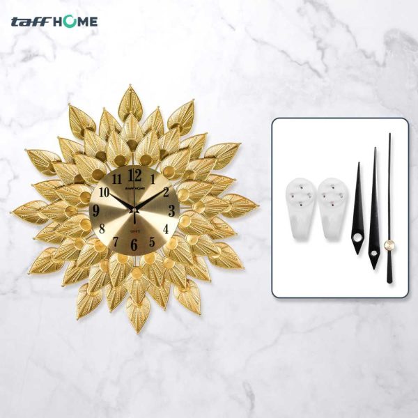 TaffHOME Jam Dinding Besi Sunflower Silent Movement 45cm - WM-45