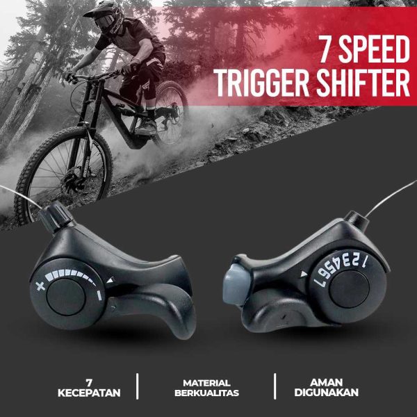 TaffSPORT Apex 7 Speed Trigger Shifter Sepeda Gunung 2 PCS - SL-TX30