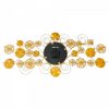 TaffHOME Jam Dinding Besi Elegan Modern Clock Silent Movement 99cm - F33898