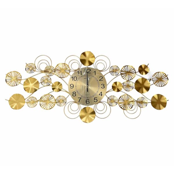 TaffHOME Jam Dinding Besi Elegan Modern Clock Silent Movement 99cm - F33898