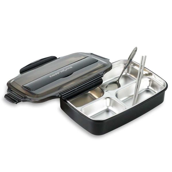 TaffHOME Kotak Makan Lunch Box Stainless Steel 4 Grid 1L - LB0919