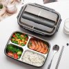 TaffHOME Kotak Makan Lunch Box Stainless Steel 4 Grid 1L - LB0919