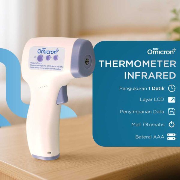 TaffOmicron Thermogun Thermometer Tembak Suhu Badan Infrared - AD801