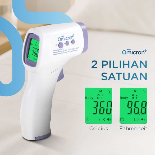 TaffOmicron Thermogun Thermometer Tembak Suhu Badan Infrared - AD801