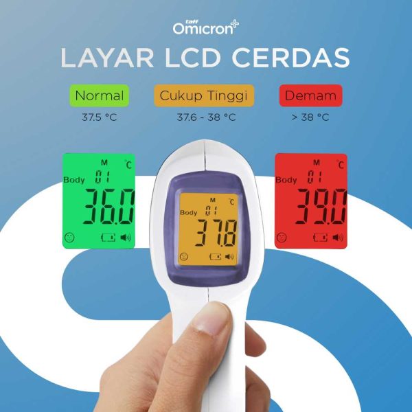 TaffOmicron Thermogun Thermometer Tembak Suhu Badan Infrared - AD801