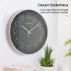TaffHOME Jam Dinding Bulat Quartz Indoor Wall Clock Round Shape 29cm - MS30