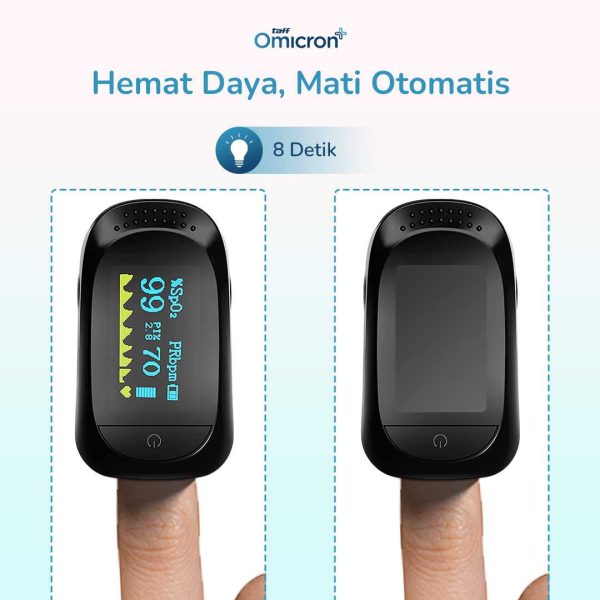 TaffOmicron Fingertip Pulse Oximeter Alat Ukur Kadar Oksigen Darah - PO-A2AO