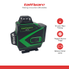 Taffware Laser Level Self Leveling 4D 16 Lines 2400mAh with Remote - KK-36