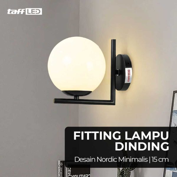 TaffLED Fitting Lampu Dinding Wall Lamp Nordic Diameter 15 cm - XD-2027