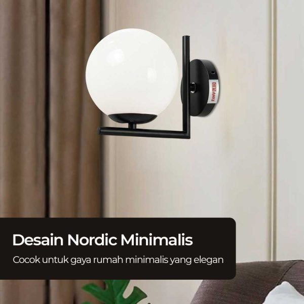 TaffLED Fitting Lampu Dinding Wall Lamp Nordic Diameter 15 cm - XD-2027