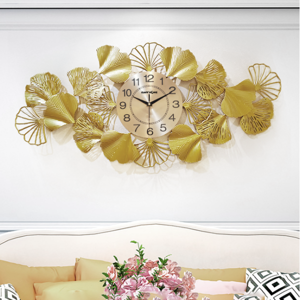 TaffHOME Jam Dinding Quartz Iron Luxury European Style 98cm - LZ4