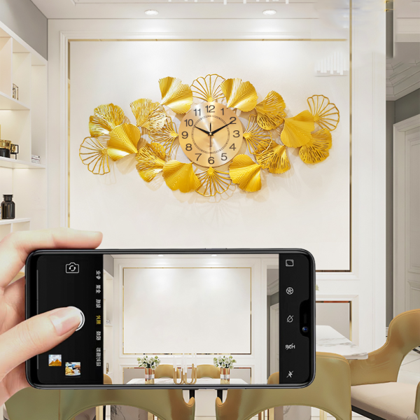 TaffHOME Jam Dinding Quartz Iron Luxury European Style 98cm - LZ4