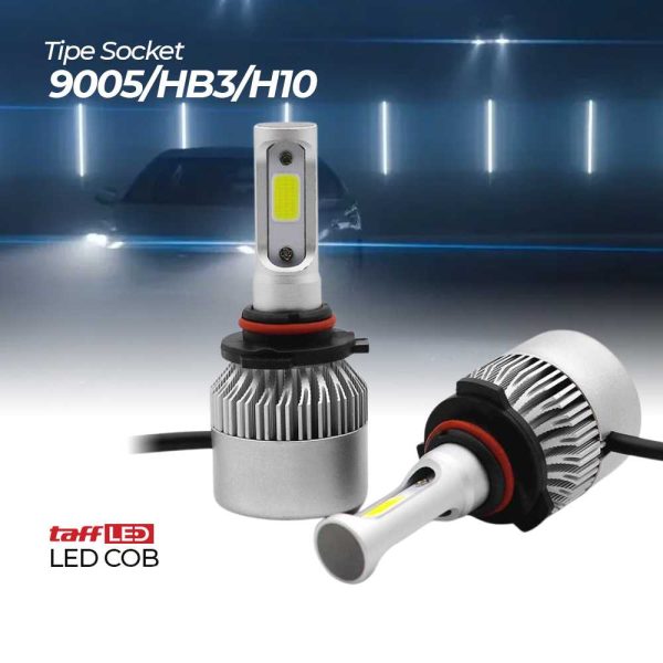 TaffLED Lampu Depan Mobil LED COB Headlamp 8000 Lumens IP65 Cool White - S2
