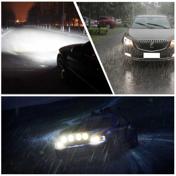 TaffLED Lampu Depan Mobil LED COB Headlamp 8000 Lumens IP65 Cool White - S2