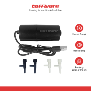 Taffware Aerator Aquarium USB Portable Silent Split Double Stone 5V 1W - SL2P