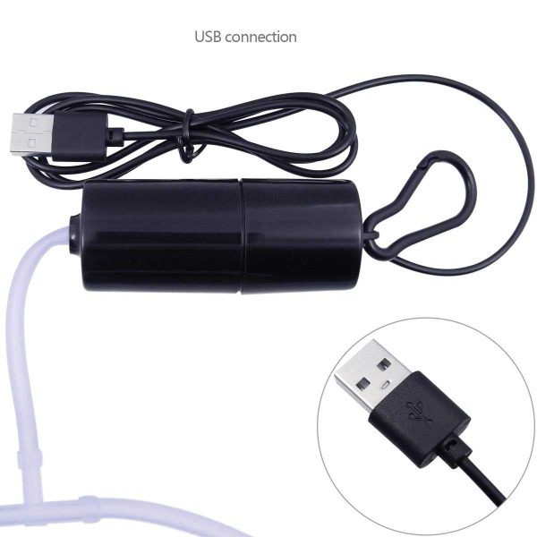 Taffware Aerator Aquarium USB Portable Silent Split Double Stone 5V 1W - SL2P