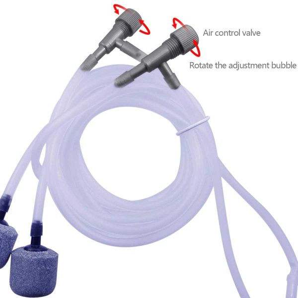 Taffware Aerator Aquarium USB Portable Silent Split Double Stone 5V 1W - SL2P