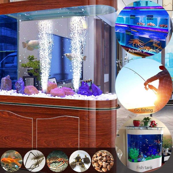 Taffware Aerator Aquarium USB Portable Silent Split Double Stone 5V 1W - SL2P