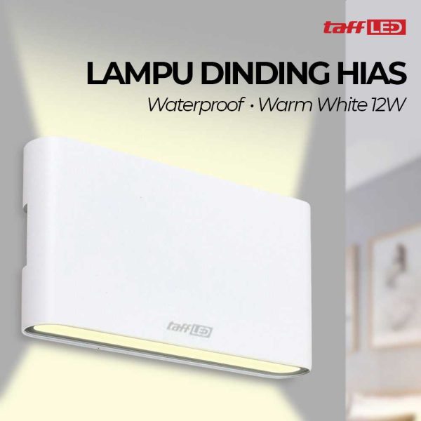 TaffLED Lampu Dinding Hias Outdoor LED Waterproof Warm White 12W - D313