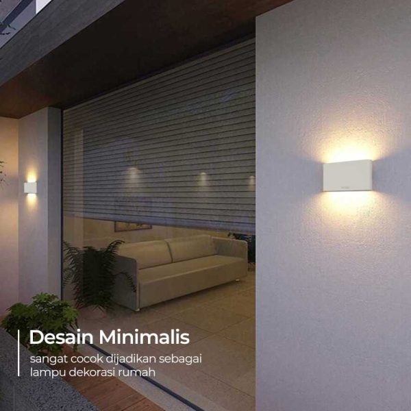 TaffLED Lampu Dinding Hias Outdoor LED Waterproof Warm White 12W - D313
