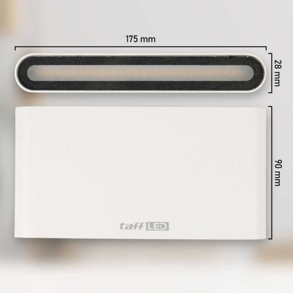 TaffLED Lampu Dinding Hias Outdoor LED Waterproof Warm White 12W - D313