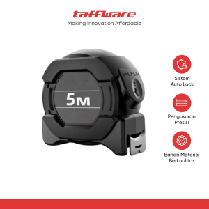 Taffware Roll Meteran Retractable Ruler Automatic Locking 5M - XBE5M