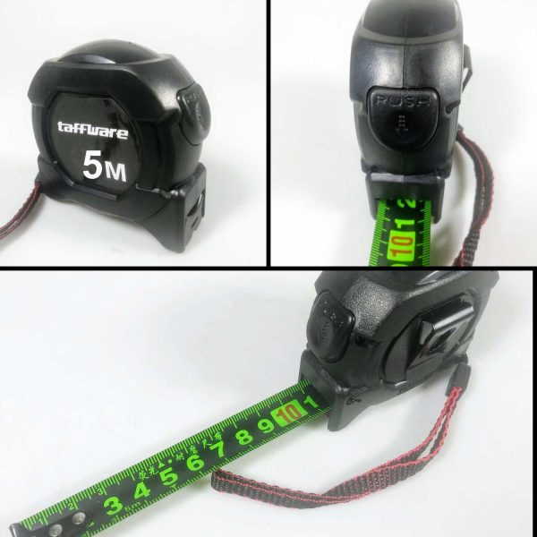 Taffware Roll Meteran Retractable Ruler Automatic Locking 5M - XBE5M