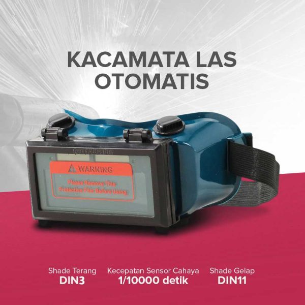 TaffGUARD Kacamata Las Otomatis Auto Darkening Welding Goggles - YZ01