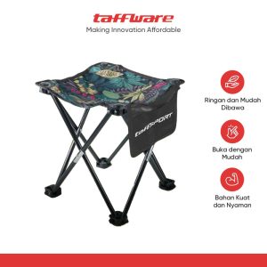 TaffSPORT Kursi Lipat Outdoor Mancing Camping Portable 32 x 32 x 34cm - A149