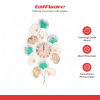 TaffHOME Jam Dinding Besi Elegan Ginkgo Biloba Silent Movement 90cm - 2102C