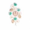 TaffHOME Jam Dinding Besi Elegan Ginkgo Biloba Silent Movement 90cm - 2102C