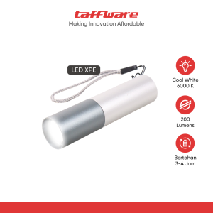 TaffLED Senter LED Mini Flashlight USB Rechargeable Aluminium Body XPE - 3187