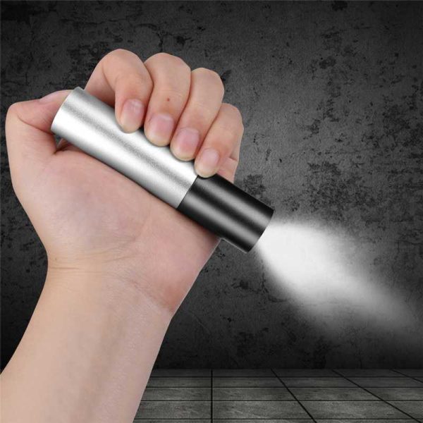 TaffLED Senter LED Mini Flashlight USB Rechargeable Aluminium Body XPE - 3187