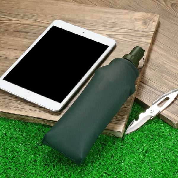 TaffSPORT Botol Minum Soft Flask Foldable Sport Water BPA Free 500ml - YF-50 - Gray