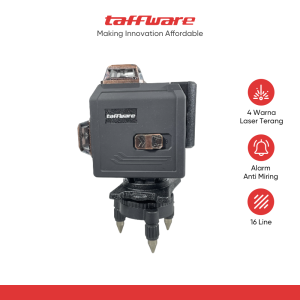 Taffware Laser Level 4in1 Color 4D 16 Line Alarm Powerful Beam - ND16