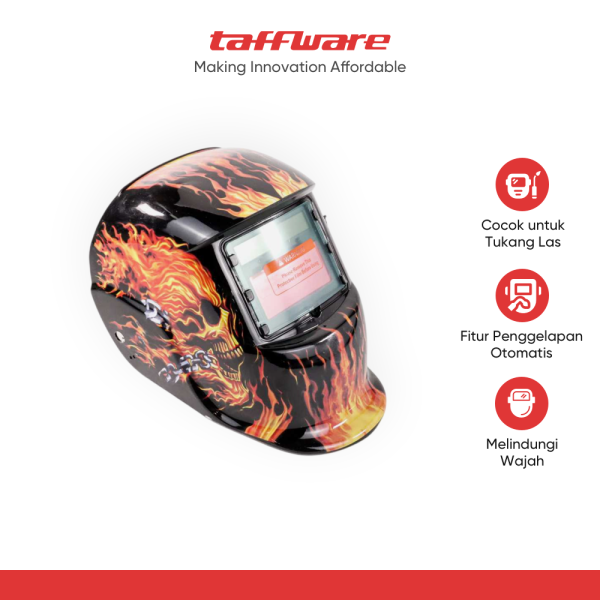 TaffGUARD DEKO Helm Las Otomatis Auto Darkening Welding Helmet - MZ224