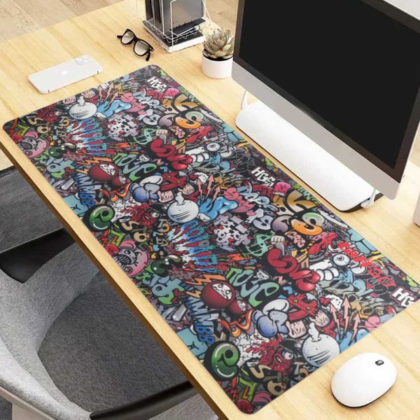 TaffGO Gaming Mouse Pad Street Grafitti Desk Mat - EI25