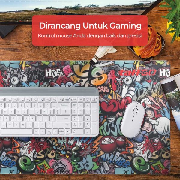 TaffGO Gaming Mouse Pad Street Grafitti Desk Mat - EI25