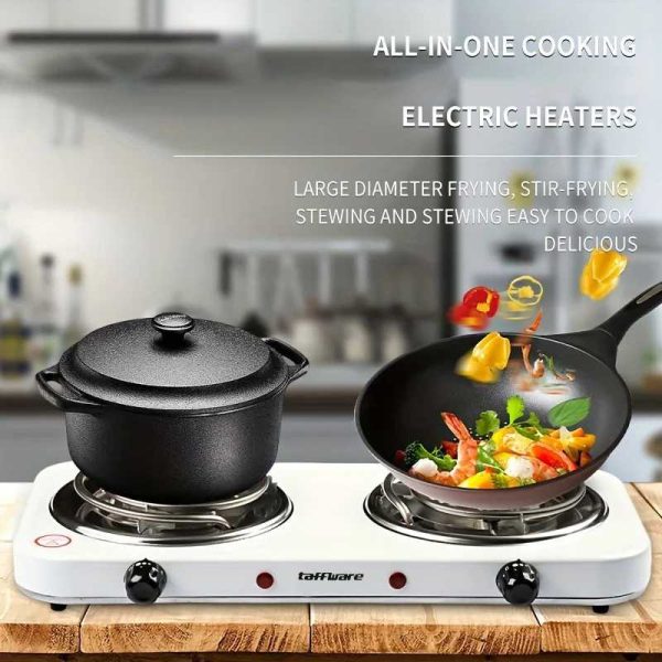 Taffware Kompor Listrik 2 Tungku Portable Coil Hot Plate 2000W - WY-05C