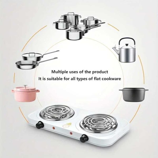 Taffware Kompor Listrik 2 Tungku Portable Coil Hot Plate 2000W - WY-05C