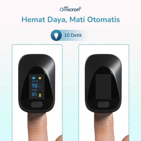 TaffOmicron Fingertip Pulse Oximeter Digital Alat Ukur Oksigen Darah - PO-C6AO