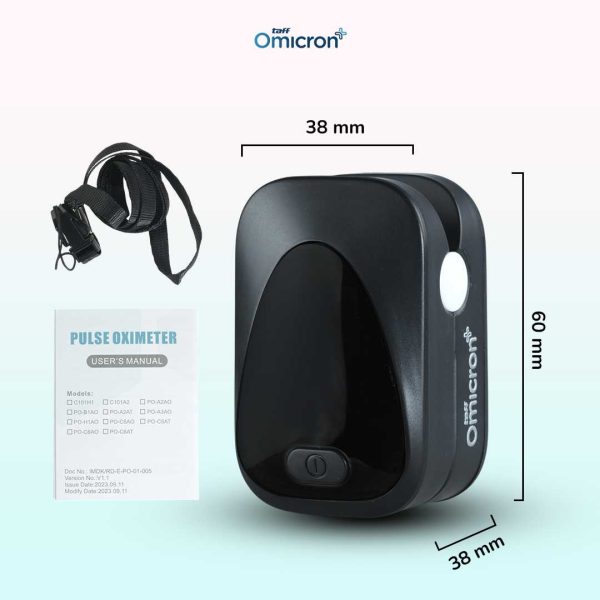 TaffOmicron Fingertip Pulse Oximeter Digital Alat Ukur Oksigen Darah - PO-C6AO