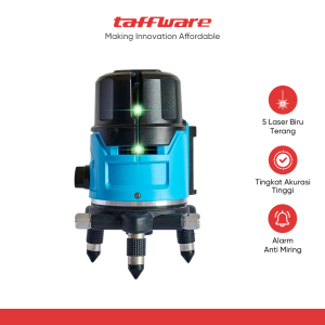 Taffware Laser Level Blue Beam Leveling Open Alarm High accuracy - NT58