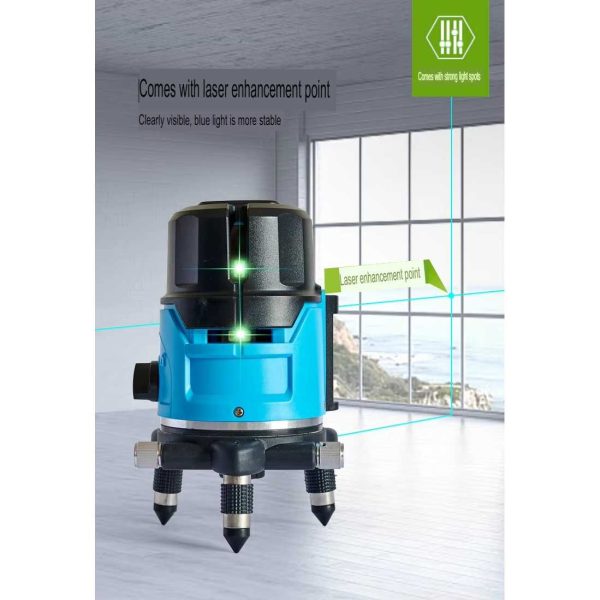 Taffware Laser Level Blue Beam Leveling Open Alarm High accuracy - NT58
